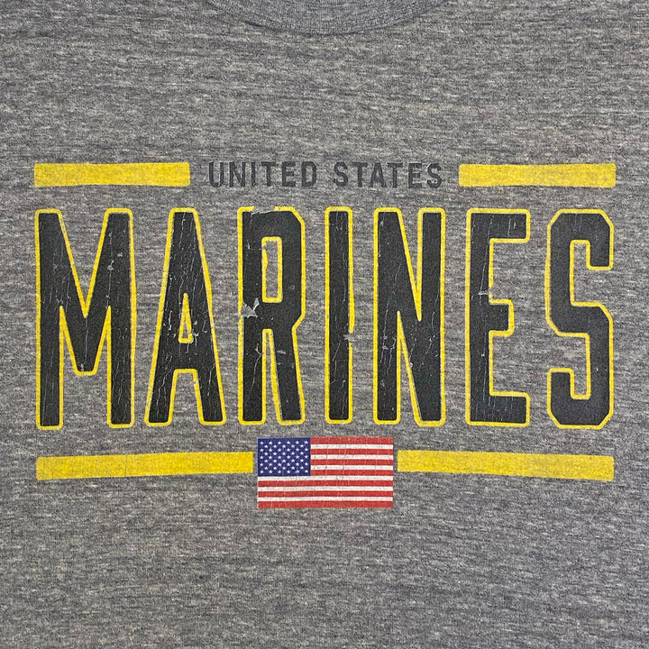 United States Marines Flag Vintage T-Shirt (Grey)