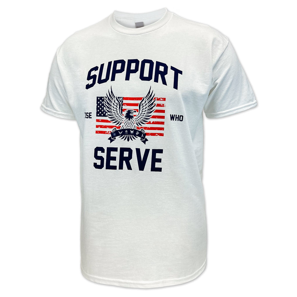 Support Those Who Serve Eagle T-Shirt (White)