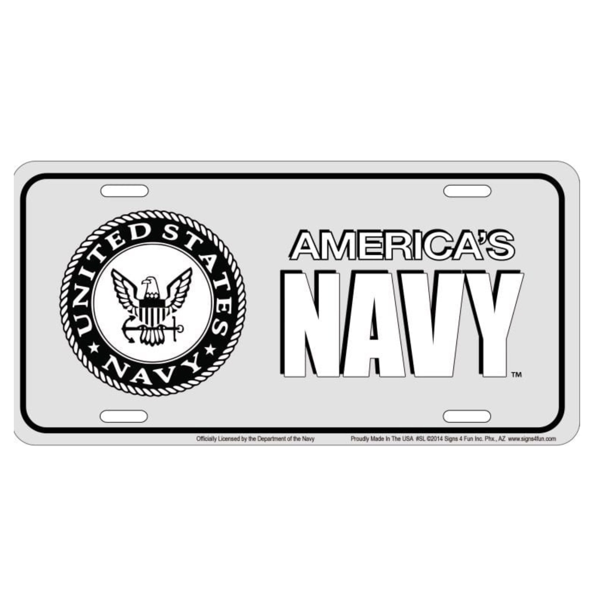 America's Navy Emblem License Plate