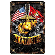 Load image into Gallery viewer, Marines Flags Parking Sign