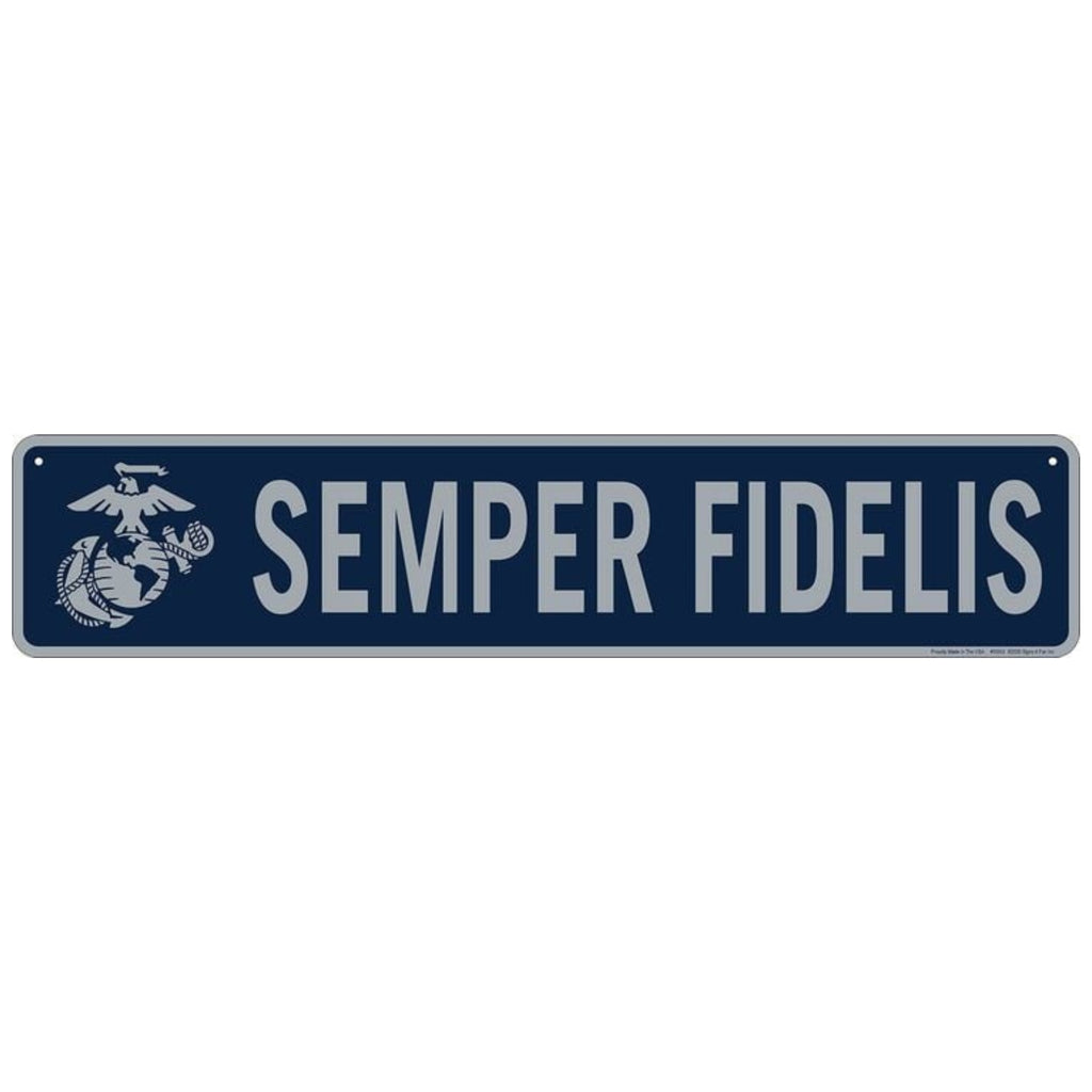 Marines Semper Fidelis Street Sign