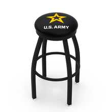 Load image into Gallery viewer, Army Star Swivel Stool (Black Finish)