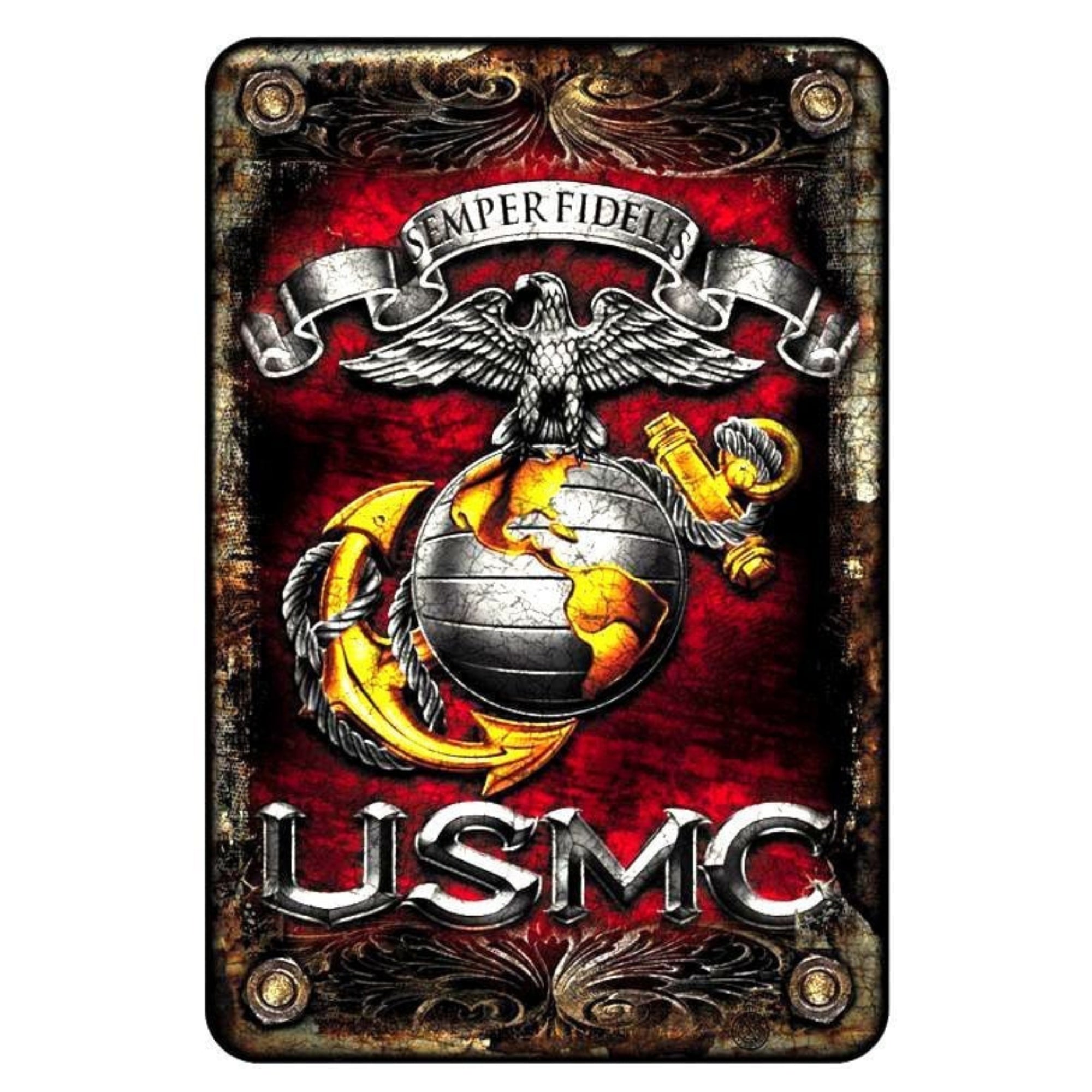 USMC EGA Semper Fidelis Parking Sign