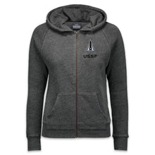 Load image into Gallery viewer, Space Force Delta Ladies Angel Fleece Full Zip Hoodie