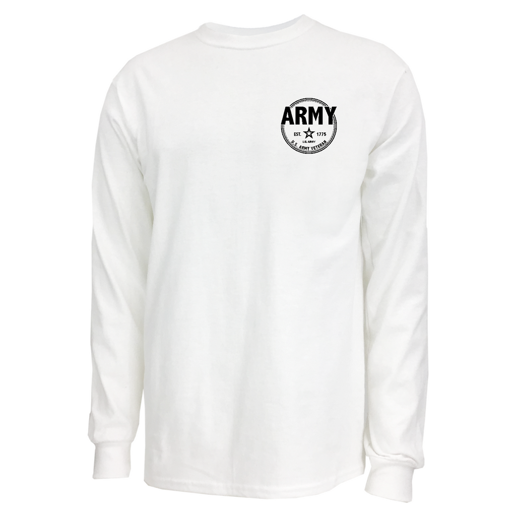 Army Veteran Left Chest Long Sleeve T-Shirt