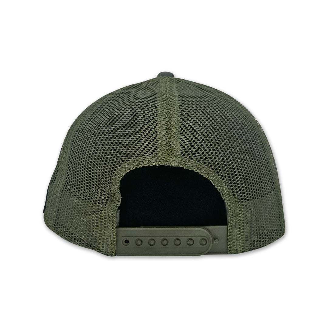 We The People Leather Mesh Back Flag Hat