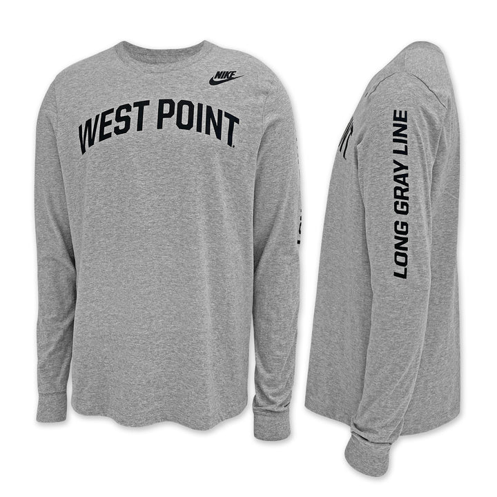 West Point Nike Long Gray Line Long Sleeve T-Shirt (Grey)