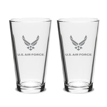 Load image into Gallery viewer, Air Force Wings Set of Two 16oz Classic Mixing Glasses*