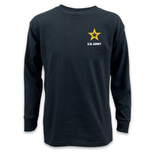 Load image into Gallery viewer, Army Star Youth Left Chest Long Sleeve T-Shirt