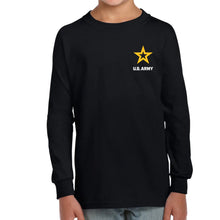 Load image into Gallery viewer, Army Star Youth Left Chest Long Sleeve T-Shirt