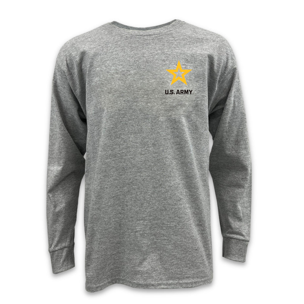 Army Star Youth Left Chest Long Sleeve T-Shirt