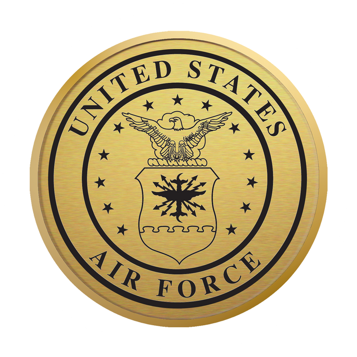 U.S. Air Force Gold Engraved Medallion Frame (Vertical)*