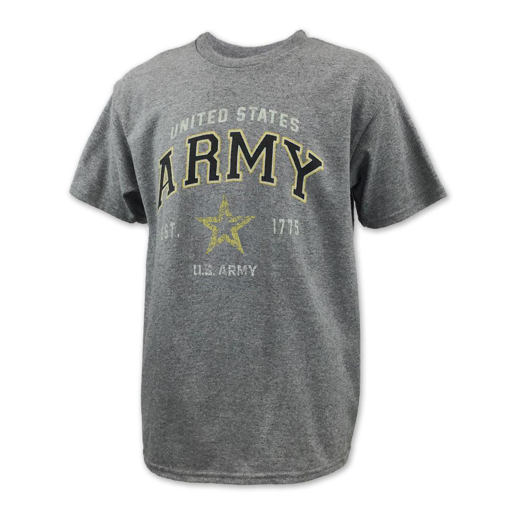 Army Youth Star Est. 1775 T-Shirt (Grey)