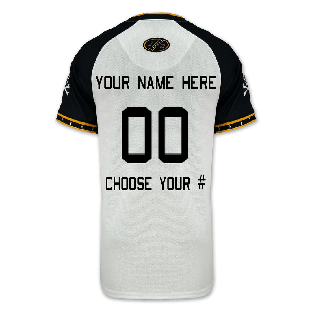 Navy Custom Under Armour Baseball Replica Jersey (White)