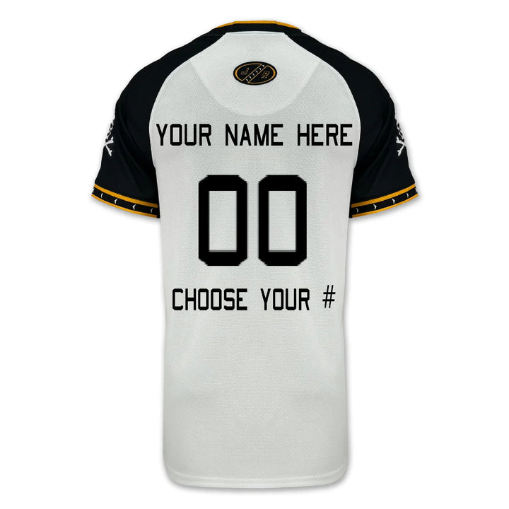 Navy Custom Under Armour Baseball Replica Jersey (White)