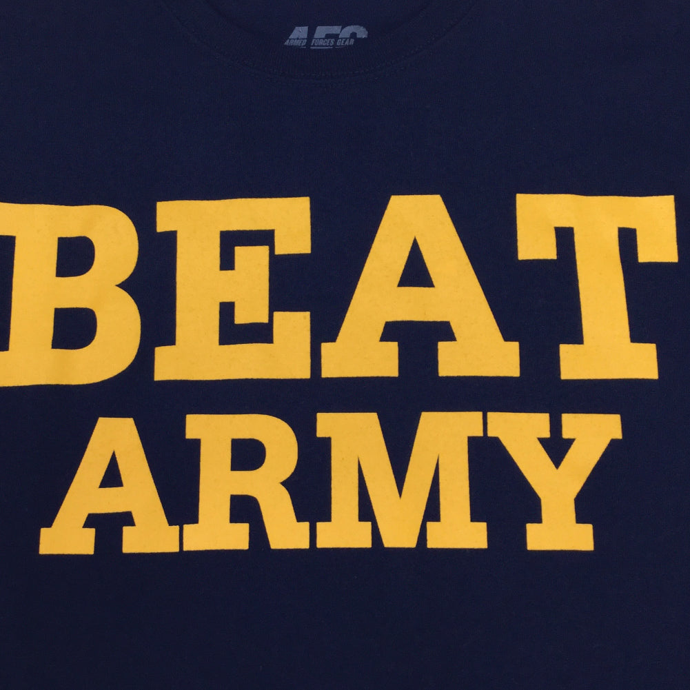 armed forces gear U.S. Navy T-Shirts: Beat Army T-Shirt in Navy/Gold