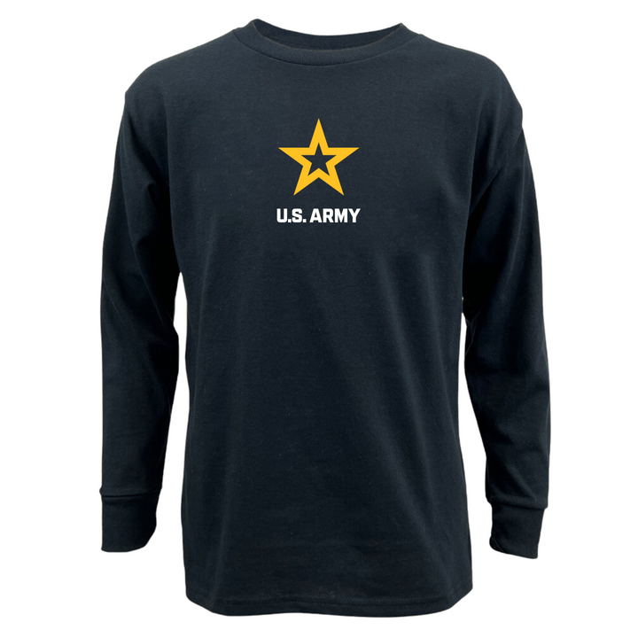 Pick Your Design Army Youth Long Sleeve T-Shirt (Black)