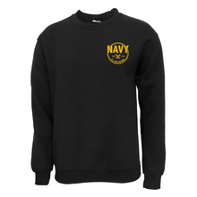 Load image into Gallery viewer, Navy Retired Left Chest Crewneck