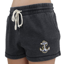 Load image into Gallery viewer, Navy Ladies Anchor Logo Rally Short