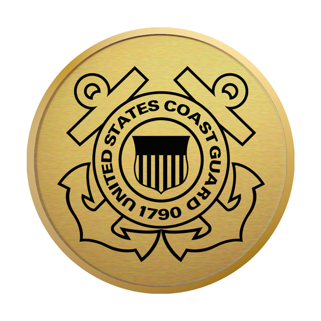 U.S. Coast Guard Gold Engraved Medallion Frame (Vertical)*