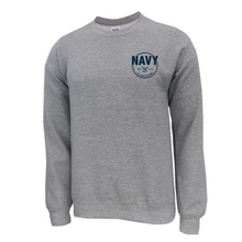 Load image into Gallery viewer, Navy Retired Left Chest Crewneck