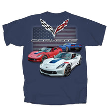 Load image into Gallery viewer, C7 Corvette American Flag T-Shirt (Blue)