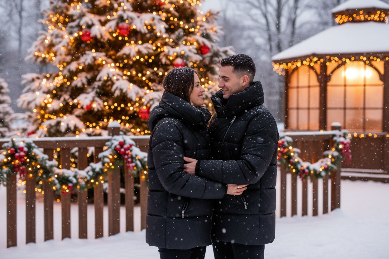 Like the image, but we don't sell those products. replace the outwear with puffy black jackets