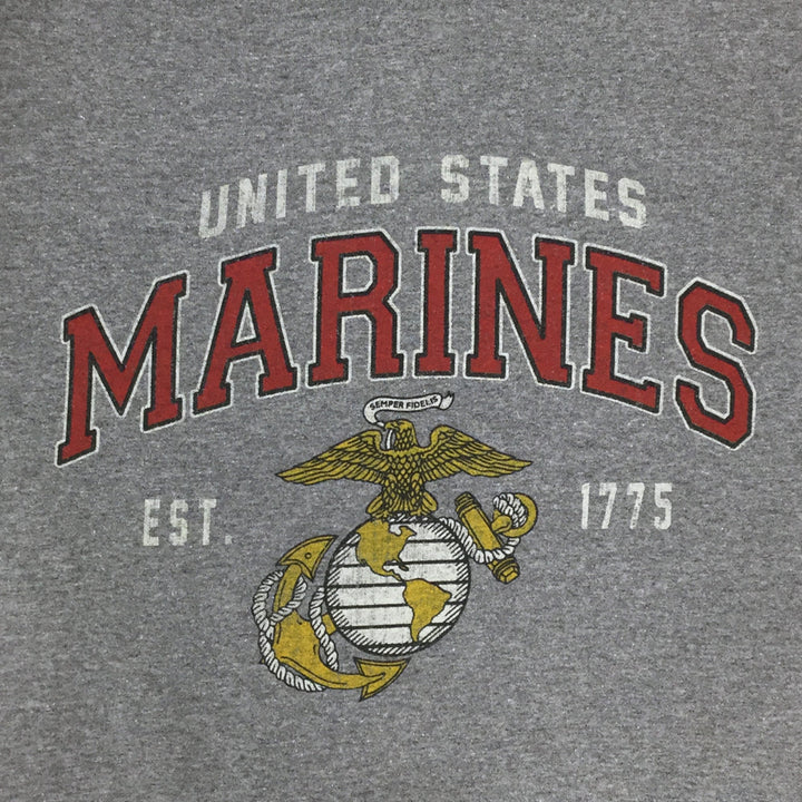 Marines Globe Est. 1775 Long Sleeve T-Shirt (Grey)
