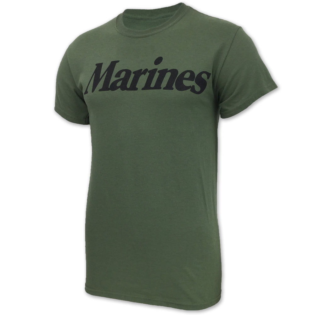 Marines Logo Core USA Made T-Shirt (OD Green)