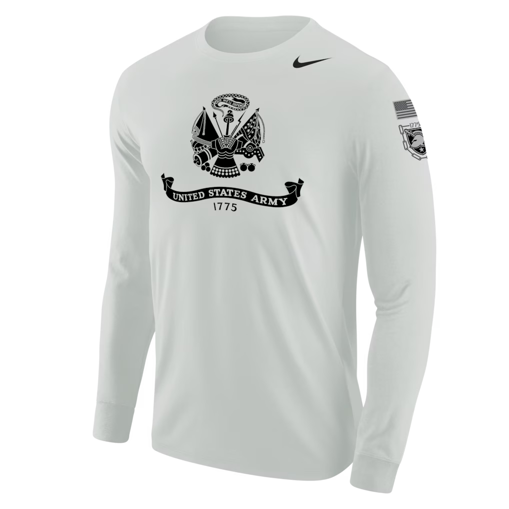 United States Army Nike 2025 Rivalry Cotton Long Sleeve T-Shirt (Photon Dust)