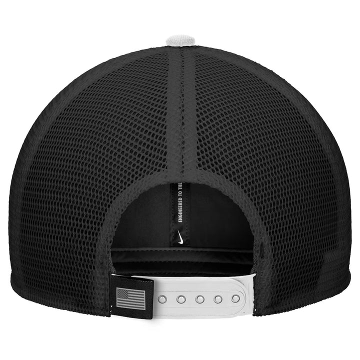 Army Nike 2025 Rivalry Logo Rise Visor Rope Trucker Hat (White)