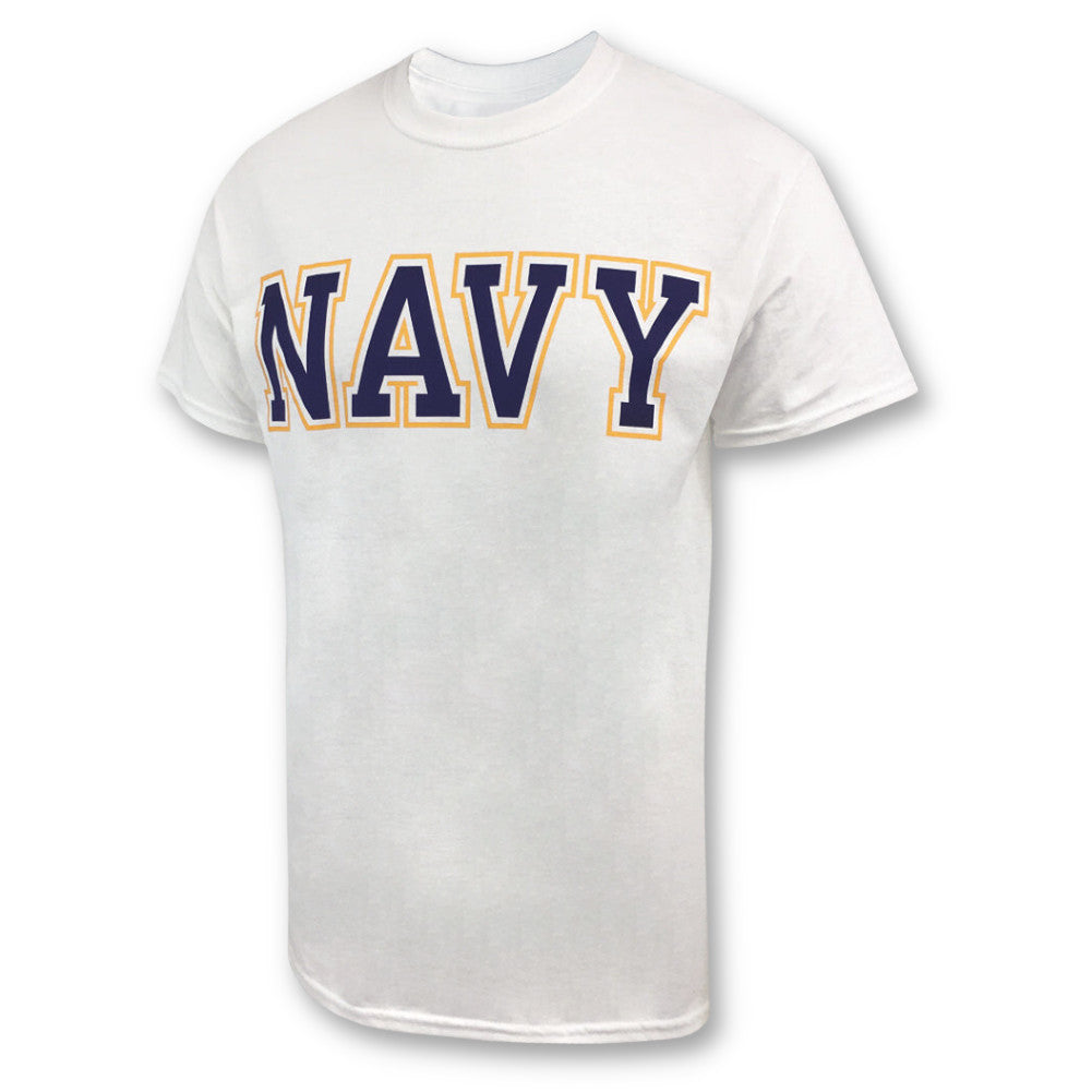 Navy Bold Core T-Shirt (White)