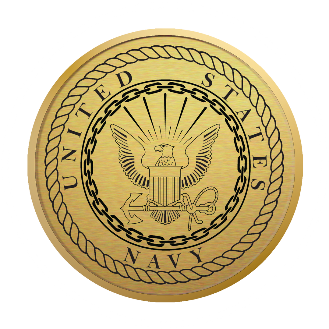 U.S. Navy Gold Engraved Certificate Frame (Horizontal)*