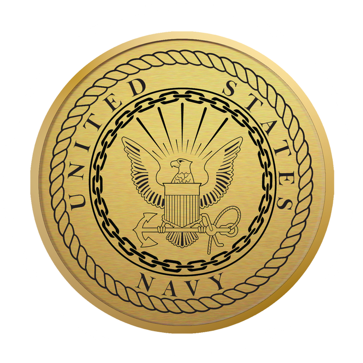 U.S. Navy Gold Engraved Certificate Frame (Vertical)*