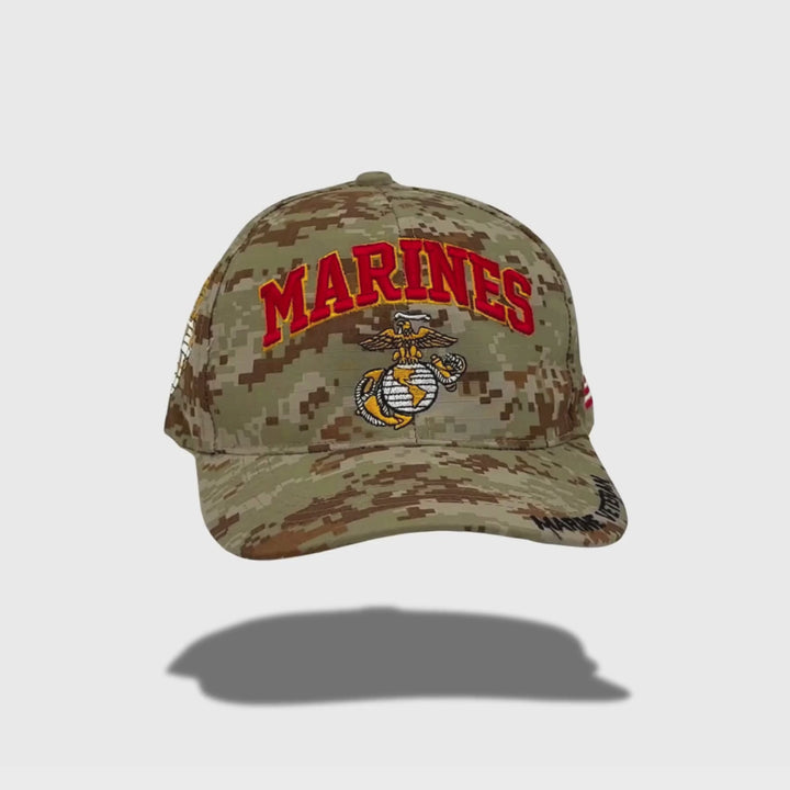 Marines EGA Veteran Digital Camo Hat