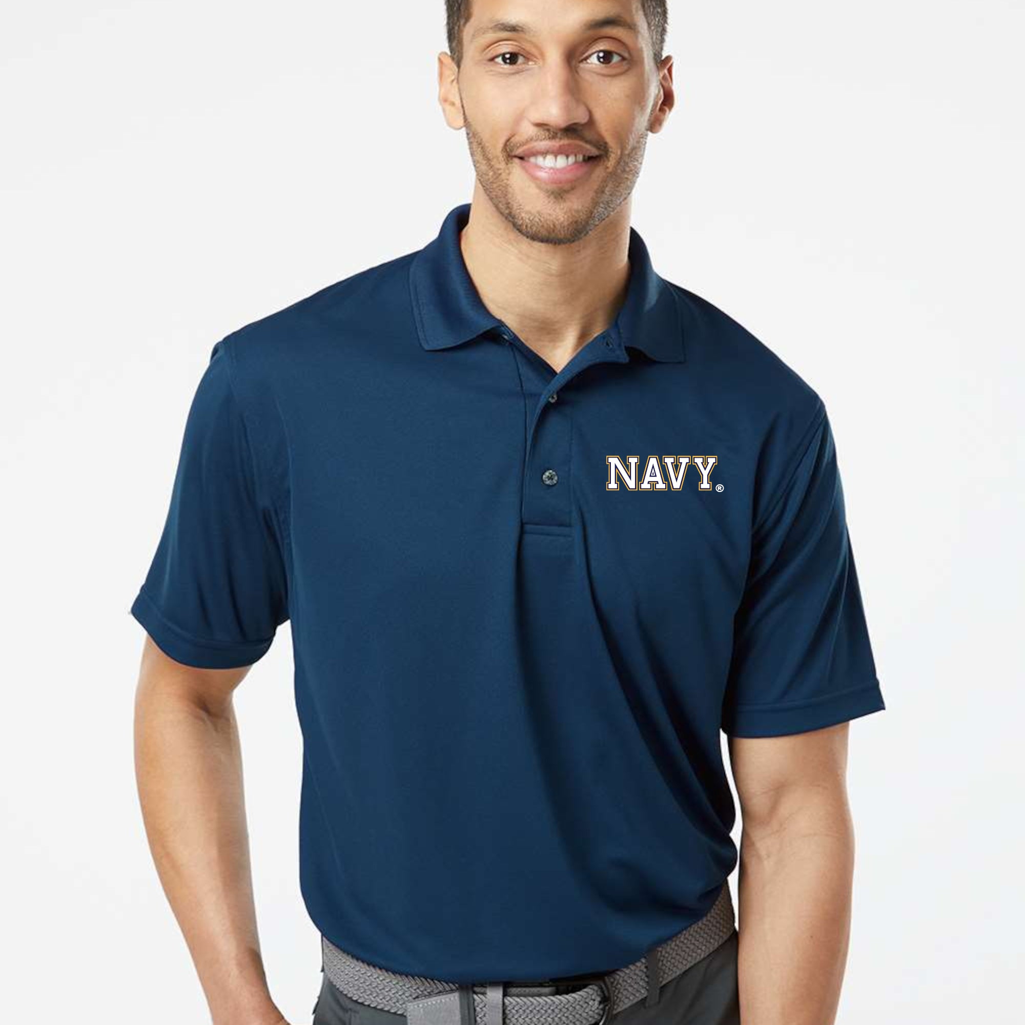 Navy Block Performance Polo