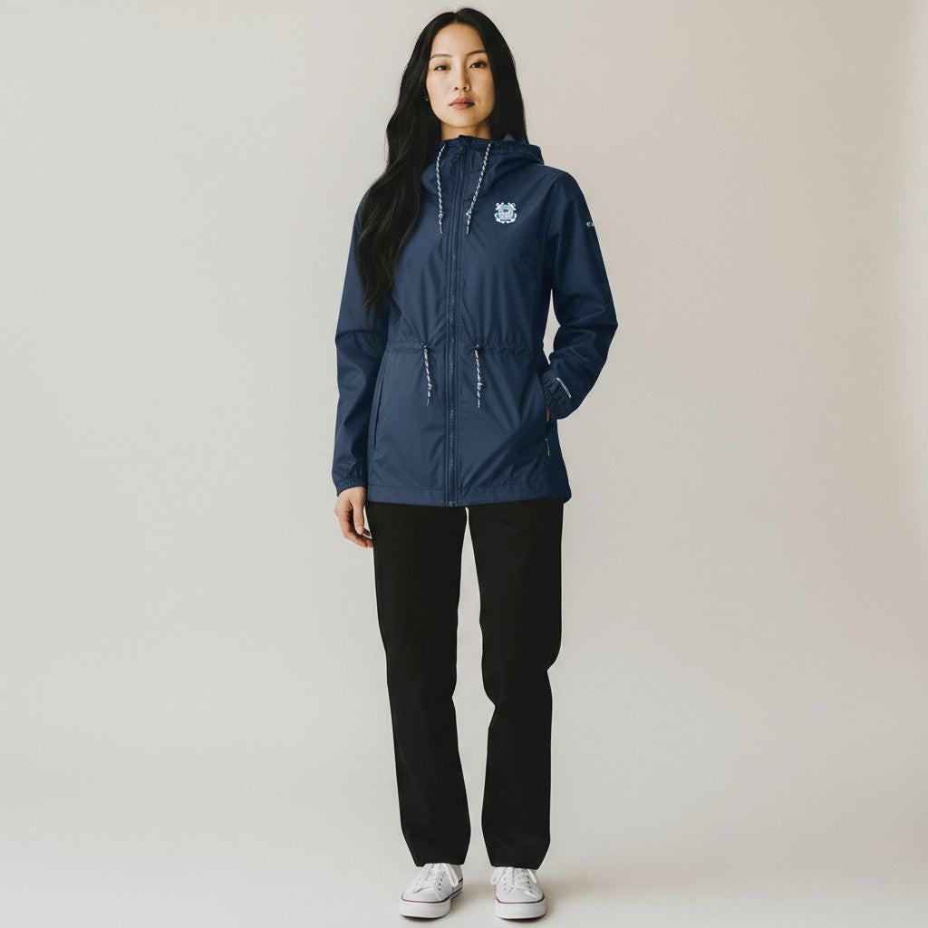 columbia rain gear women's Coast Guard Seal Columbia Women's Lily Park Rain Jacket (Navy)* – Armed Forces Gear