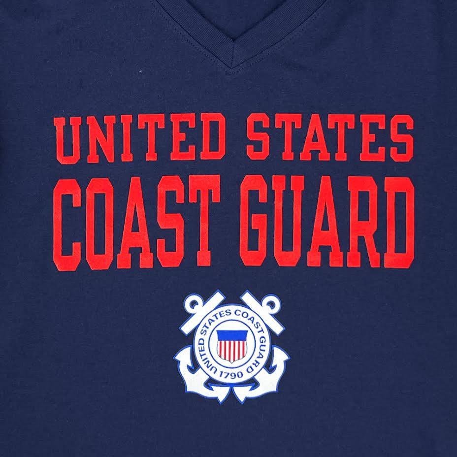 United States Coast Guard Ladies Under Armour Performance Cotton T-Shirt (Navy)