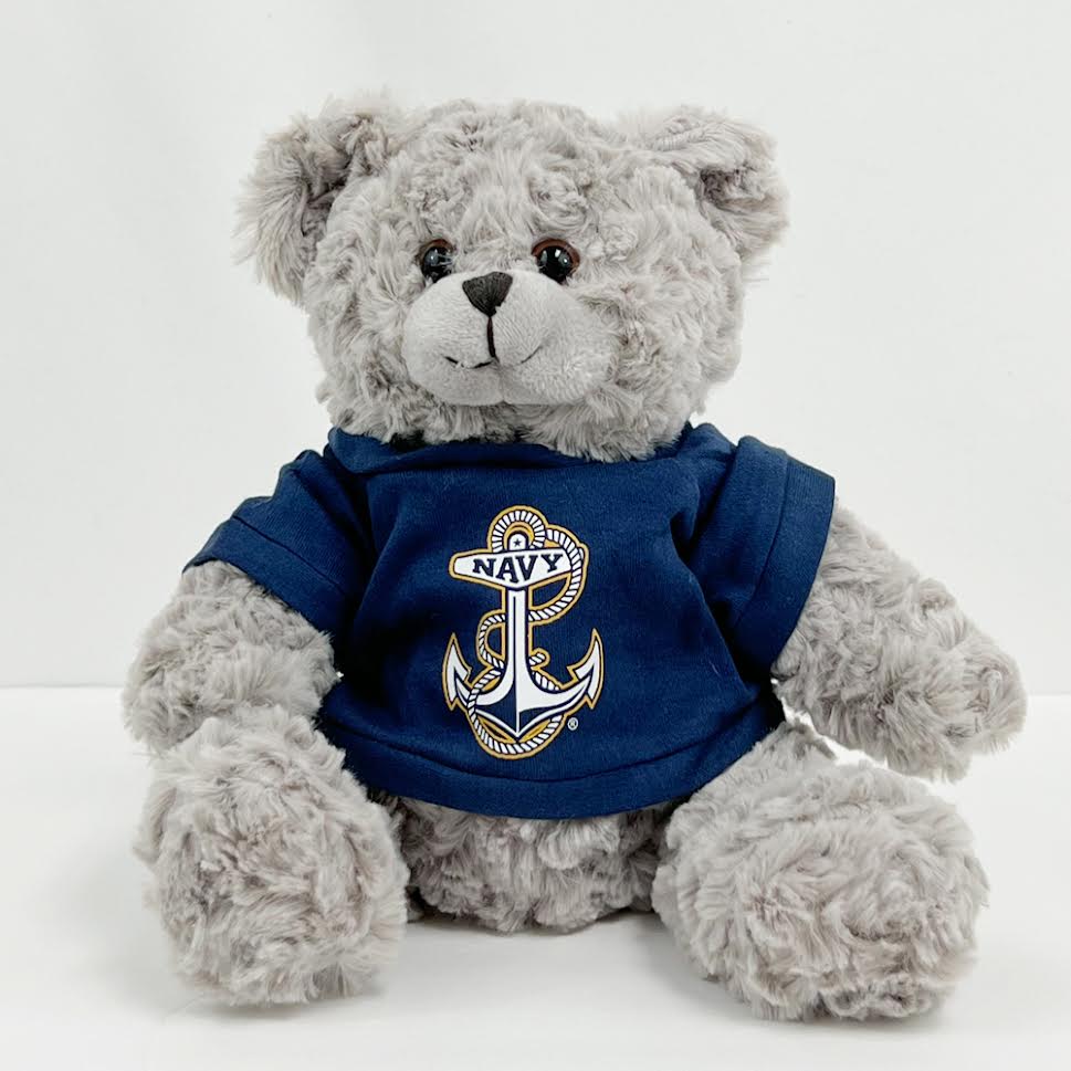 Navy 10" Duffy Bear (Gray)