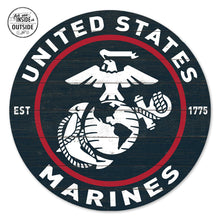 Load image into Gallery viewer, United States Marines Indoor/Outdoor Colored Circle Sign (20x20)