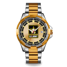 Load image into Gallery viewer, Army Star Two Tone Watch (silver/gold)