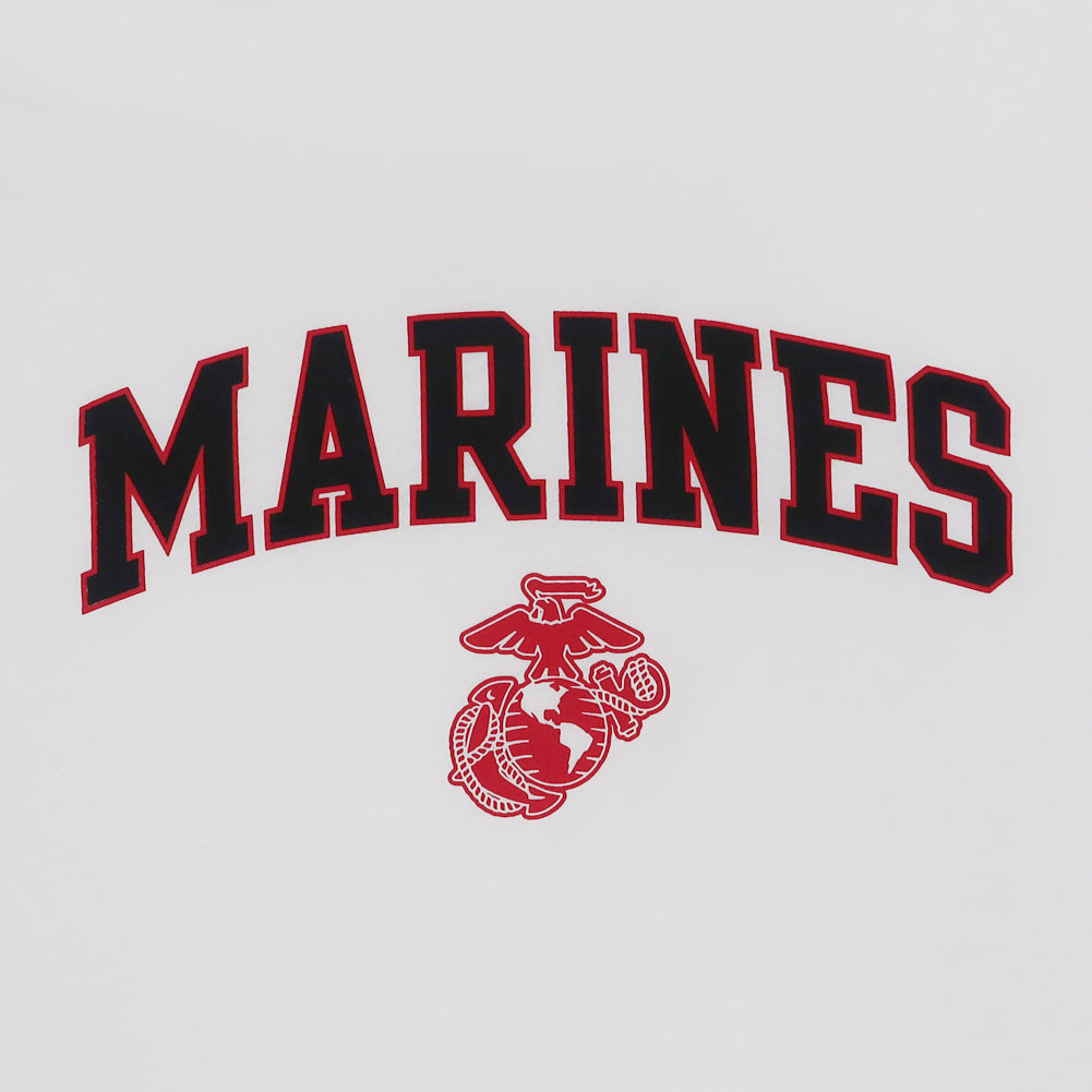 Marines Clothesline Cotton Oversize Long Sleeve T-Shirt (White)