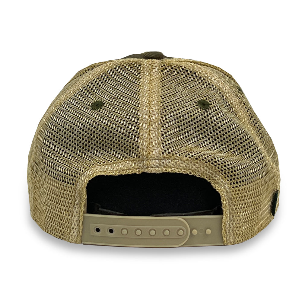 Army Arch Old Favorite Trucker Hat (Green Field Camo)