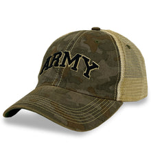 Load image into Gallery viewer, Army Arch Old Favorite Trucker Hat (Green Field Camo)
