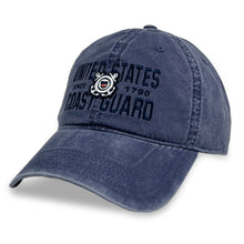 Load image into Gallery viewer, United States Coast Guard Lightweight Relaxed Twill Hat (Washed Navy)
