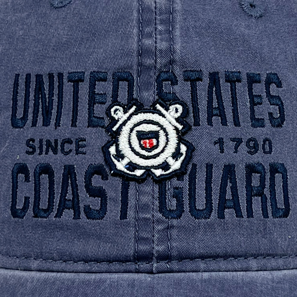 United States Coast Guard Lightweight Relaxed Twill Hat (Washed Navy)