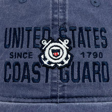 Load image into Gallery viewer, United States Coast Guard Lightweight Relaxed Twill Hat (Washed Navy)