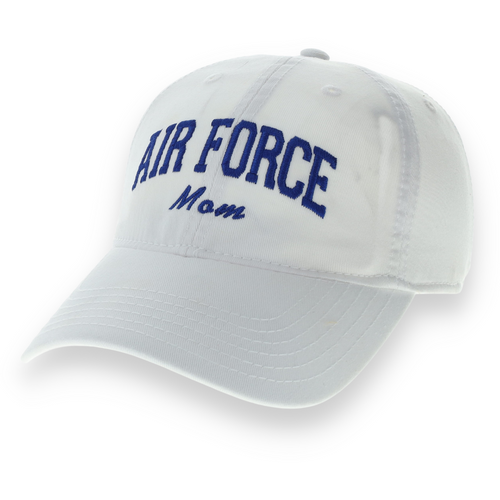 Air Force Mom Relaxed Twill Hat (White/Royal)