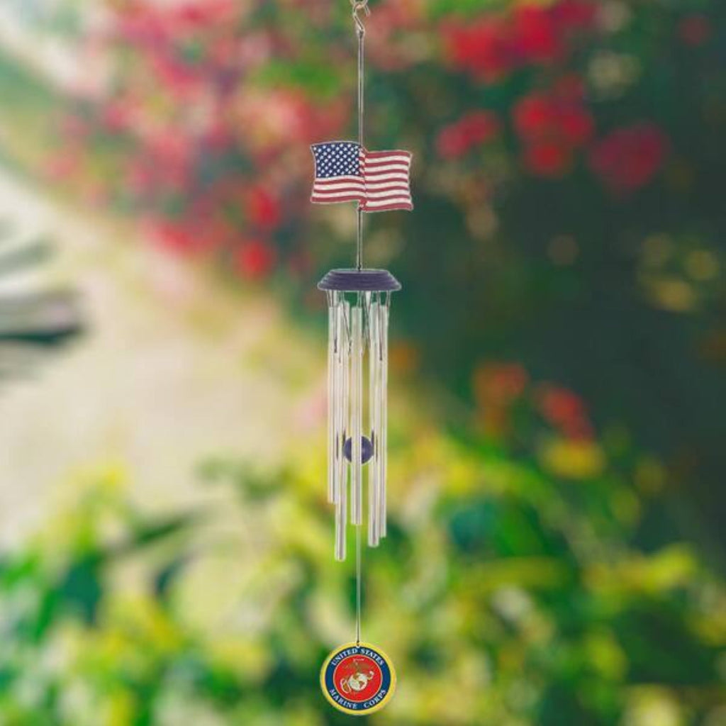 Marines Seal USA Flag Wind Chimes