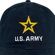 Load image into Gallery viewer, Army Star Stacked Logo Hat (Black)